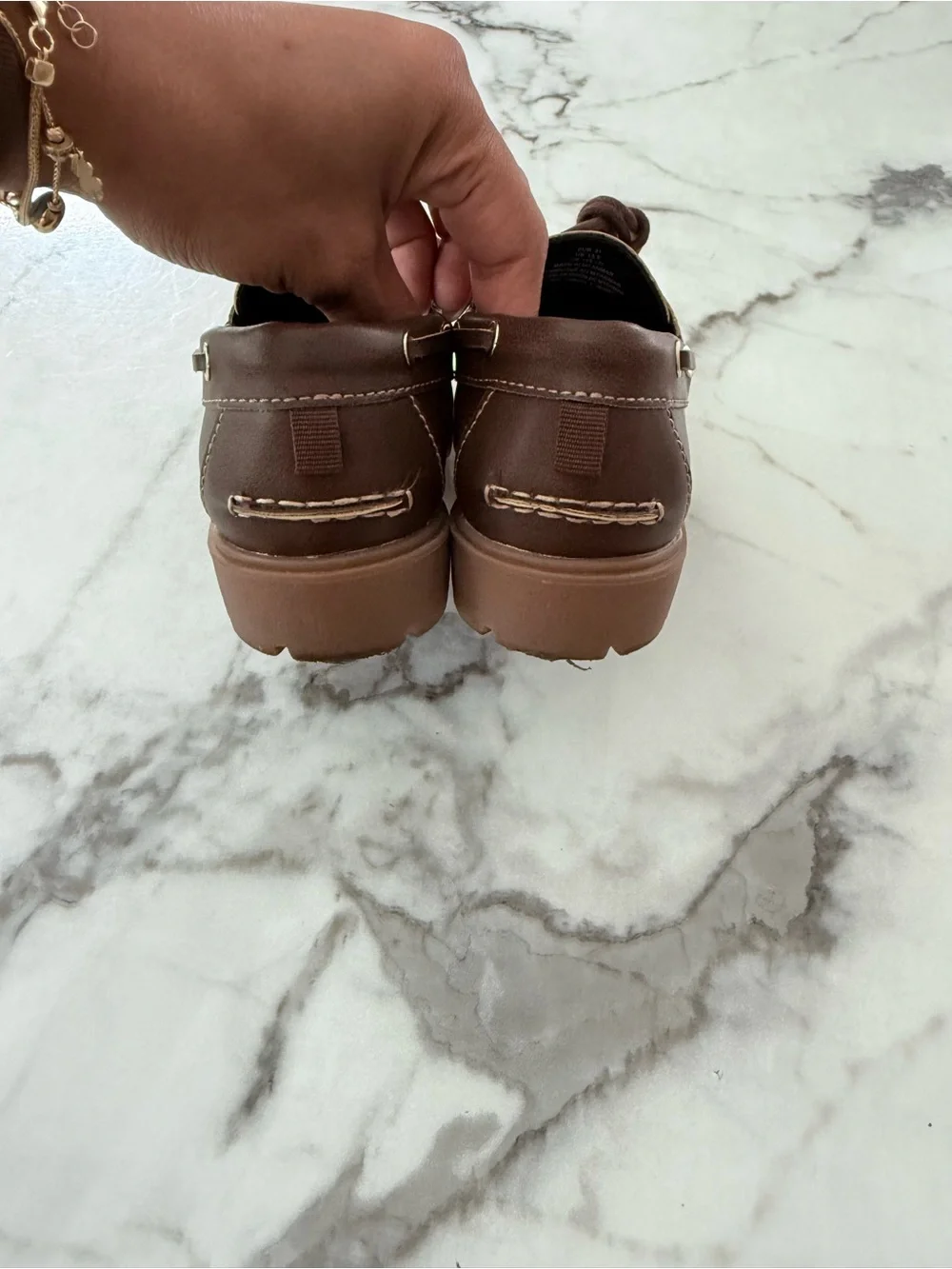 H&M Brown Kids Boat Shoes with Contrast Stitching